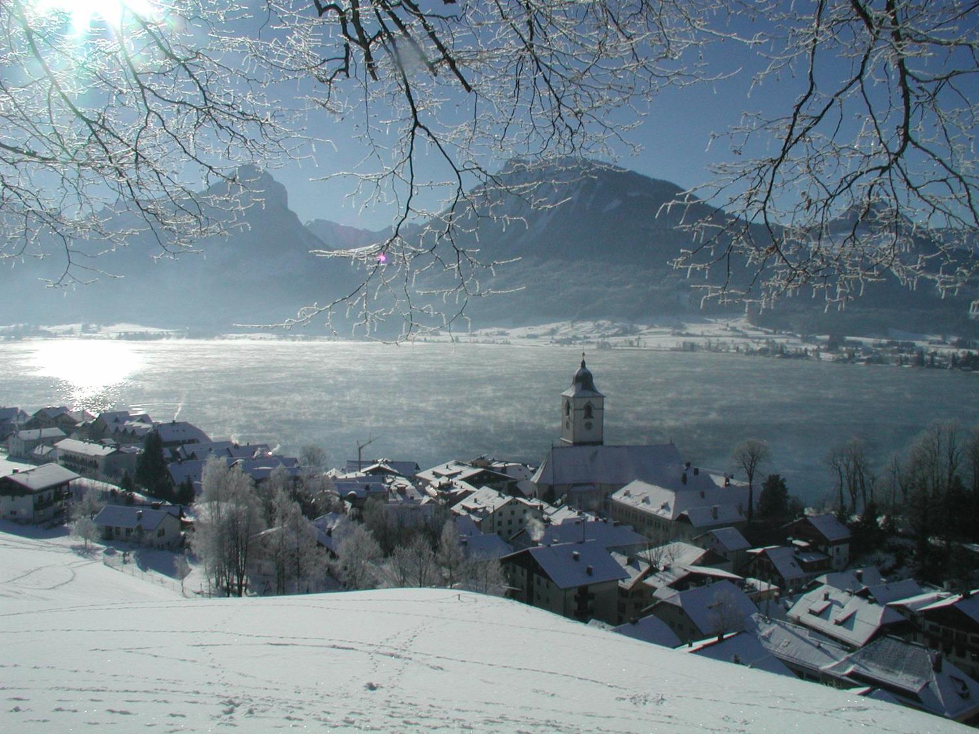 Aberseeblick Pension Ellmauer Daire Saint Wolfgang Dış mekan fotoğraf